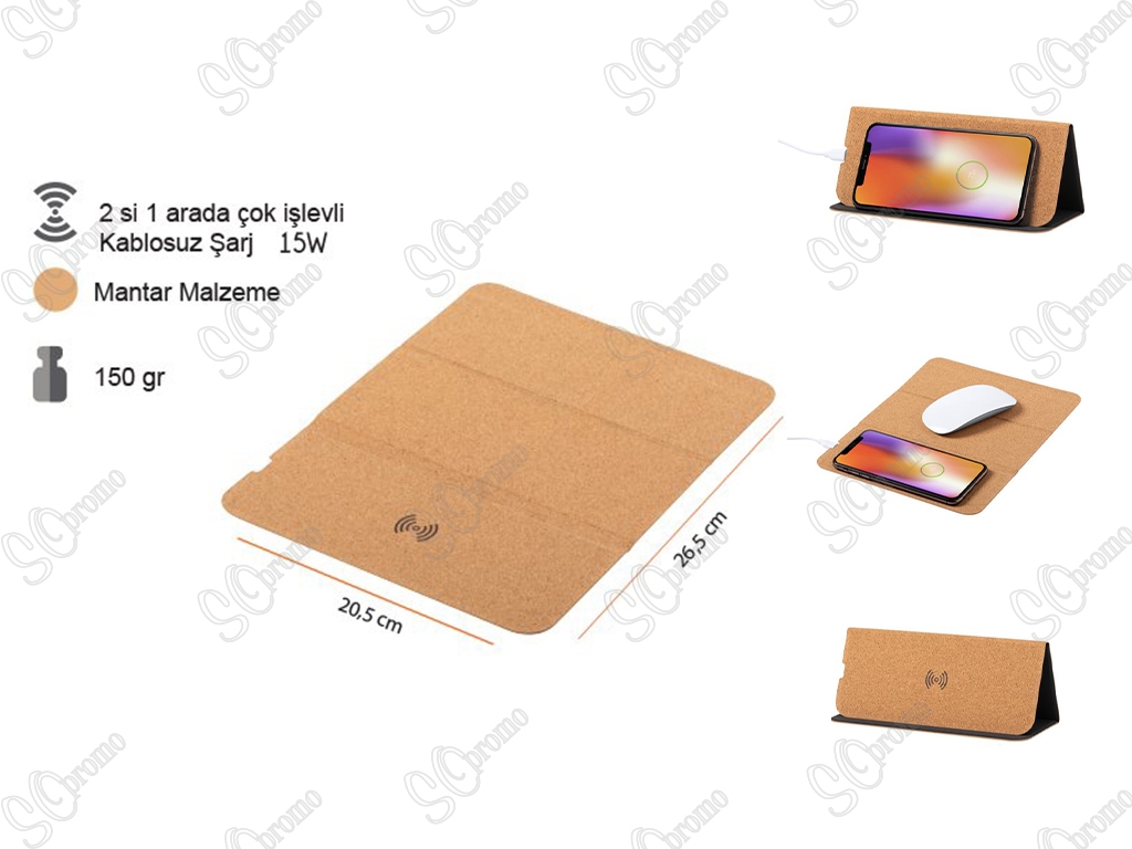 MANTAR KABLOSUZ SARJ MOUSEPAD